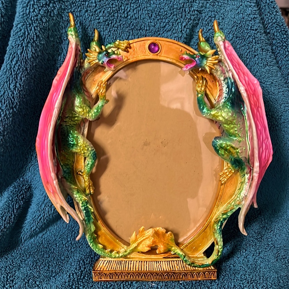 Dual Colorful Dragon Photo Frame 10.50 x 8.50 New in Box